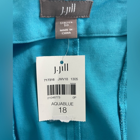 NEW J. Jill Stretch Aqua Blue Turquoise Perfect Pencil Skirt Size 18 NWT - Picture 6 of 9
